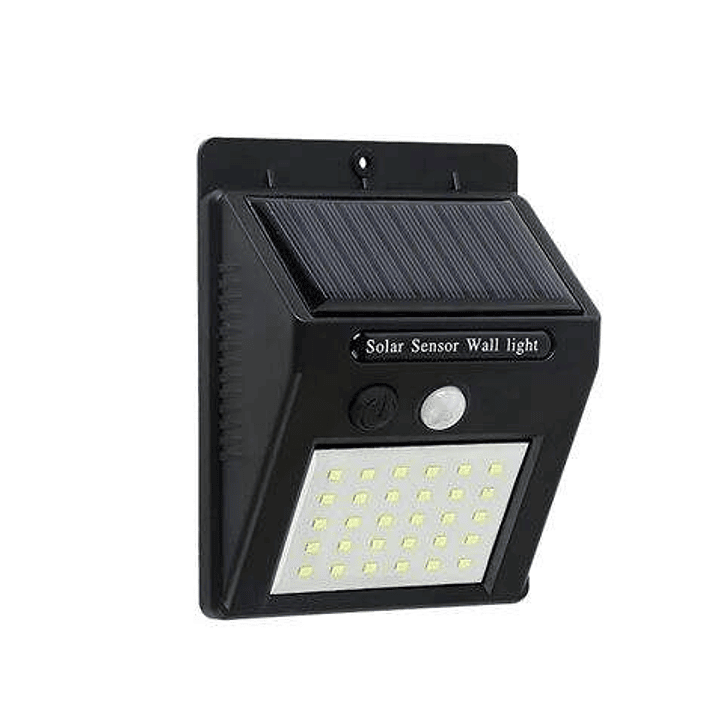 Elbat Aplique Led Solar - 30LM - Luz Fria 6500K - Sensor de Movimiento - Bateria 1200mAh 1