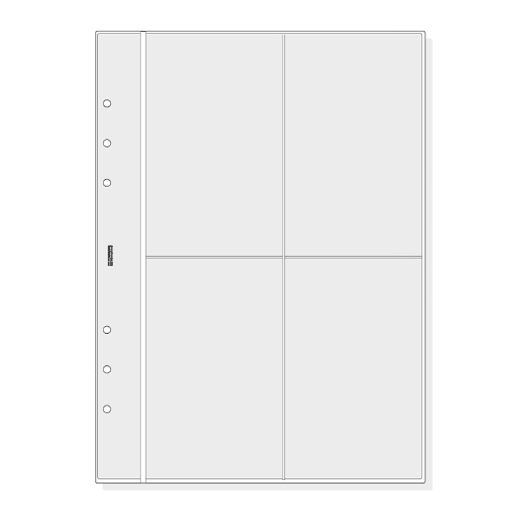 Finocam R1066 Pack de 6 Fundas Portatarjetas para Agendas Open - Formato 1000 - 158x2x217mm - PVC - Color Gris Claro 1