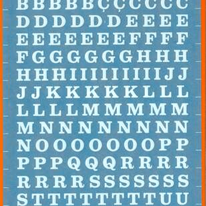 Apli Letras y Numeros Transferibles - 6mm - Facil Aplicacion - 214 Caracteres - Blanco 1