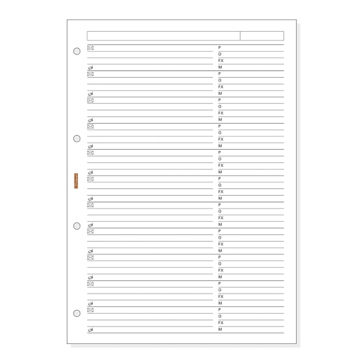 Finocam R4052 Recambio Telefonico para Agendas Open - Formato A4 - 210x5x297mm - Color Blanco 1