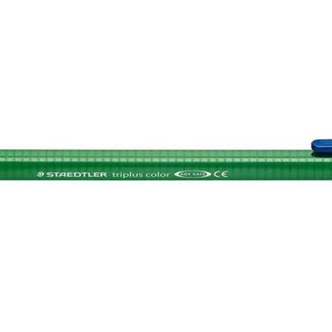 Staedtler Triplus Color 323 Rotulador de Punta Fina - Trazo 1mm Aprox - Tinta Base de Agua - Color Verde Intenso 1