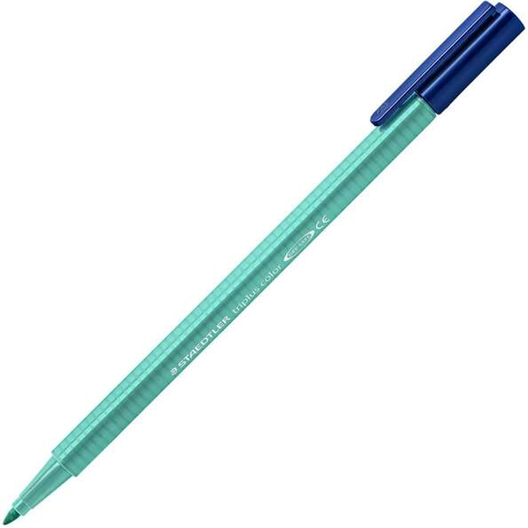 Staedtler Triplus Color 323 Rotulador de Punta Fina - Trazo 1mm Aprox - Tinta Base de Agua - Color Verde Esmeralda 1