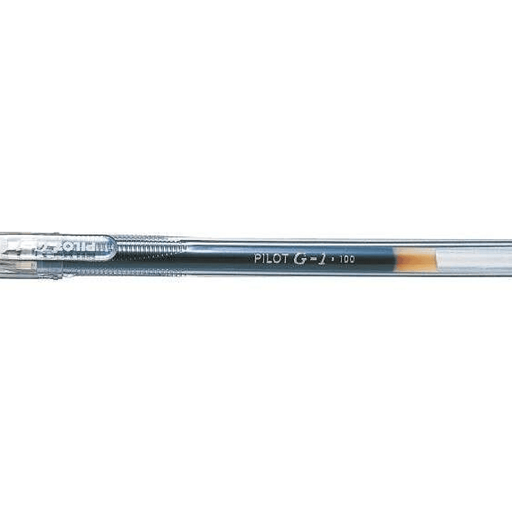 Pilot Boligrafo de Gel G1 - Recargable - Punta de Bola 0.5mm - Trazo 0.3mm - Cuerpo Transparente - Color Azul 1