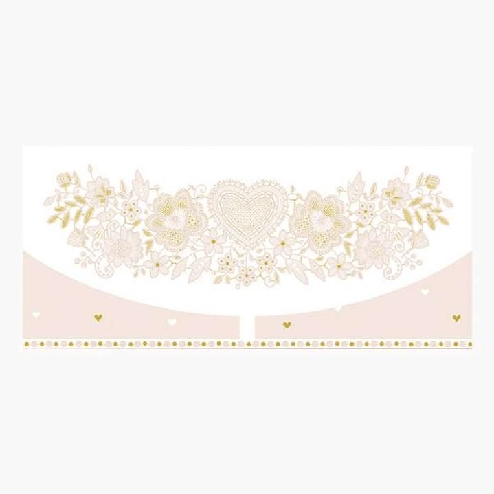 Pictura Tarjeta Money Cards - Tarjeta de Regalo Tipo Sobre Horizontal - Tematica Corazones y Flores - 21.3x9.6cm - Embolsada Individualmente en Celofa 1