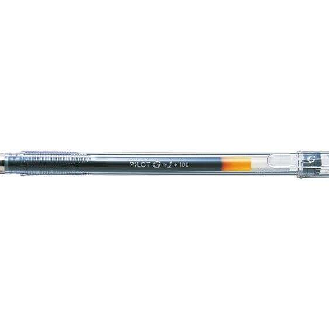 Pilot Boligrafo de Gel G1 - Recargable - Punta de Bola 0.5mm - Trazo 0.3mm - Cuerpo Transparente - Color Negro 1