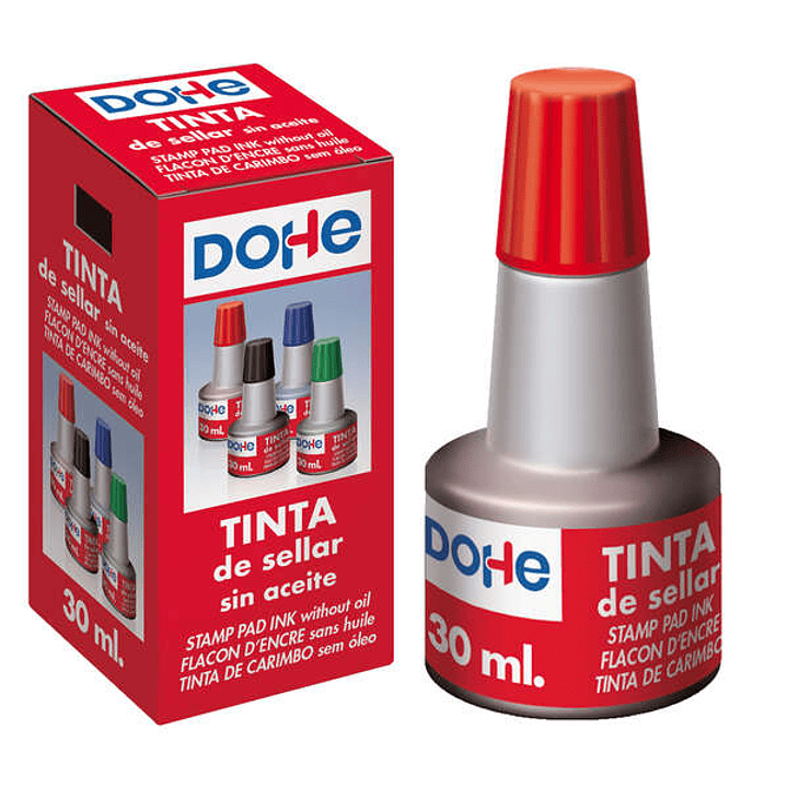 Dohe Tinta para Tampones y Sellos 30ml - Color Rojo 1