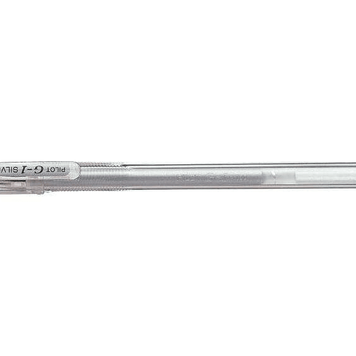 Pilot Boligrafo de Gel G1 - Recargable - Punta de Bola 0.7mm - Trazo 0.32mm - Cuerpo Transparente - Color Plata 1