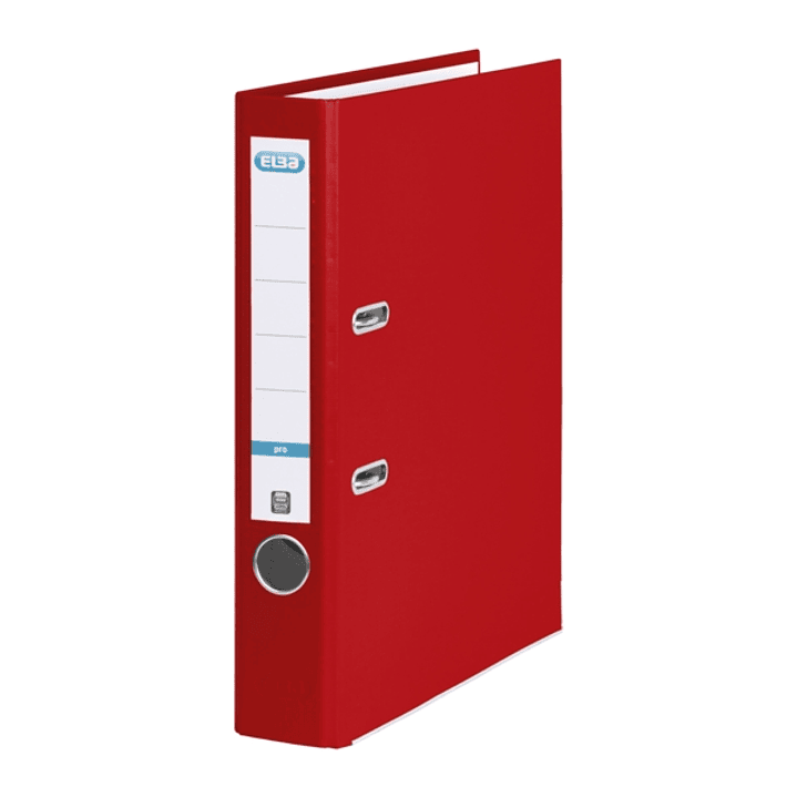Elba Rado Top Archivador Tamaño Folio - Con Palanca y Rado - Ancho de 50mm - Forrado Exterior de Plastico - Interior de Papel - Color Rojo 1