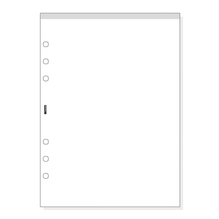 Finocam R1067 Bloc de Notas para Agendas Open - Perforado - Formato 1000 - 155x5x215mm - Liso - Color Blanco 1