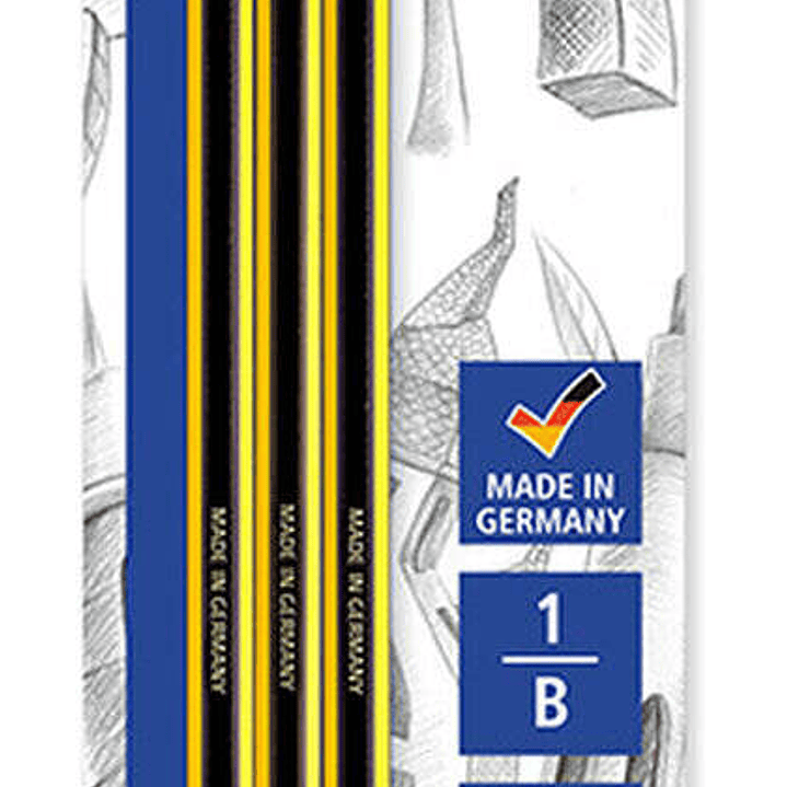 Staedtler Noris 120 Pack de 3 Lapices de Grafito Hexagonales - Graduaciones Surtidas - Resistencia a la Rotura - Madera de Bosques Sostenibles 1