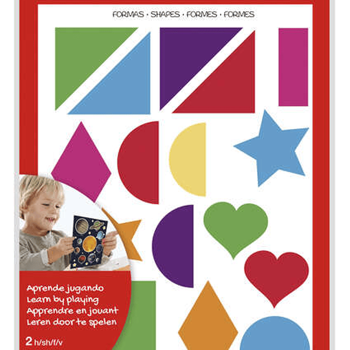 Apli Gomets Tematicos Formas Geometricas xL - 2 Hojas A4 (64 Gomets) - Desarrollados con Educadores - Adhesivo Removible - Tamaño xL sin Borde - Adhes 1