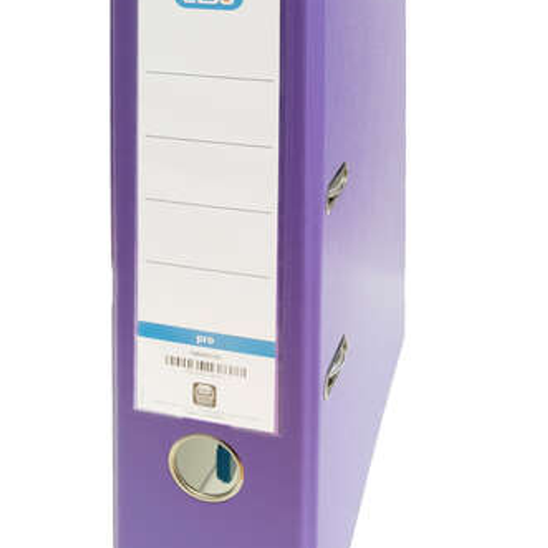 Elba Archivador Palanca Rado Top Folio - Lomo de 80mm - Forrado Exterior de Plastico - Interior de Papel - Color Lila 1