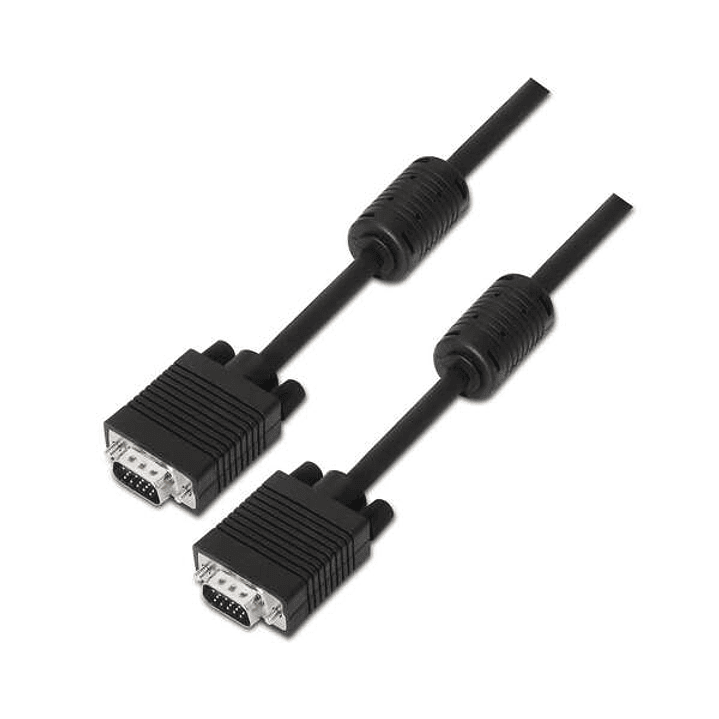 Aisens Cable SVGA con Ferrita - HDB15/Macho-HDB15/Macho - 1.8m - Color Negro 1