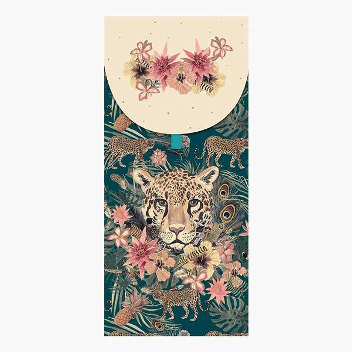 Pictura Tarjeta Money Cards - Tarjeta de Regalo Tipo Sobre - 9.6x21.3cm - Tematica Leopardo - Embolsada Individualmente - Incluido Sobre Blanco - Pape 1