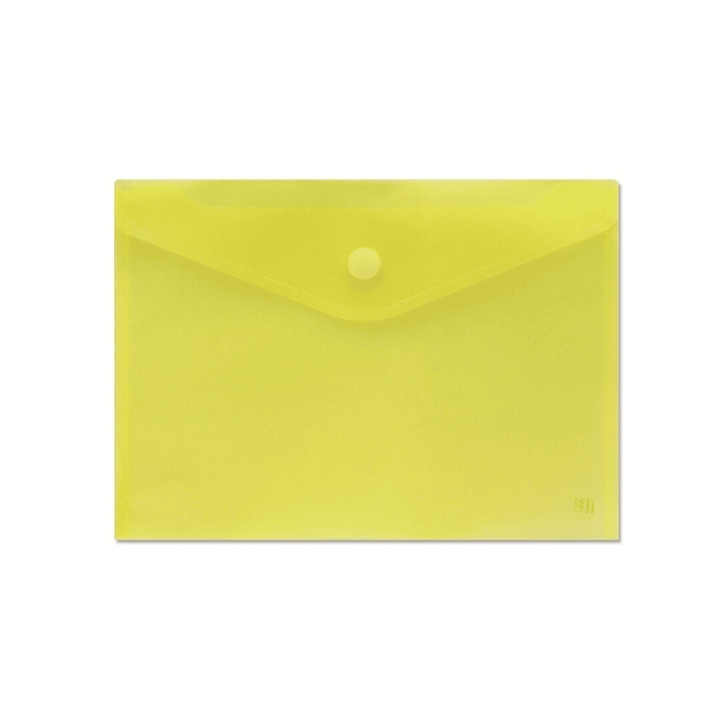 Sobre Portadocumentos A4 - Cierre de Velcro - Fabricado en Polipropileno - Medidas 325x230mm - Amarillo Transparente 1