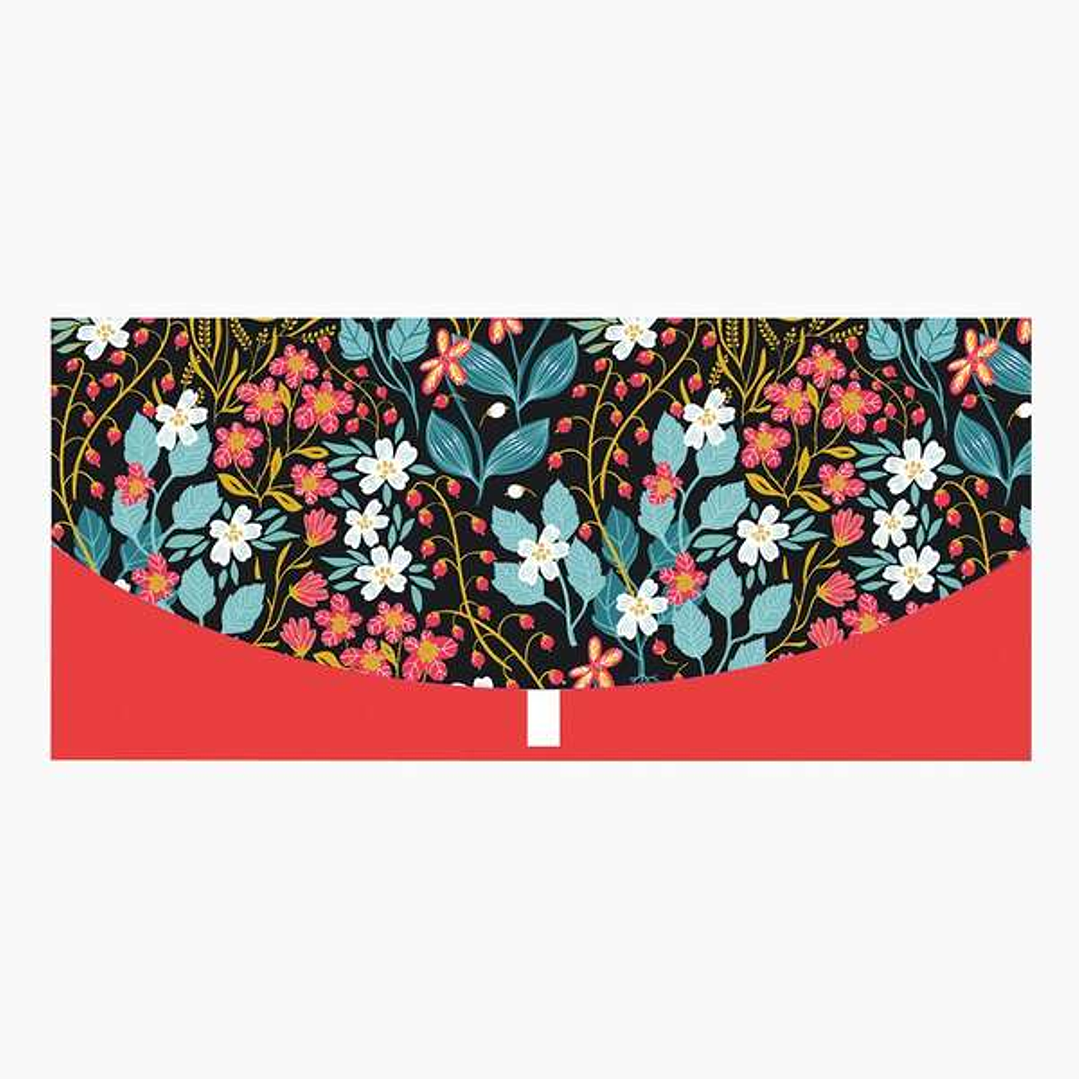 Pictura Tarjeta Money Cards - Tarjeta de Regalo Tipo Sobre Horizontal - Tematica de Flores - 21.3x9.6cm - Embolsada Individualmente en Celofan - Inclu 1