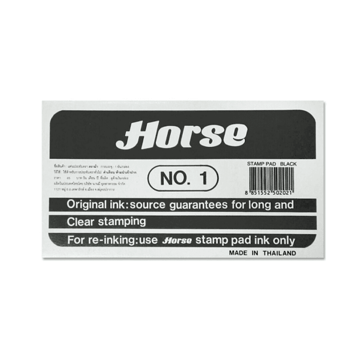 Horse Tampon Metalico Nº1 - Facil de Recargar - Resistente y Duradero - Color Negro 1