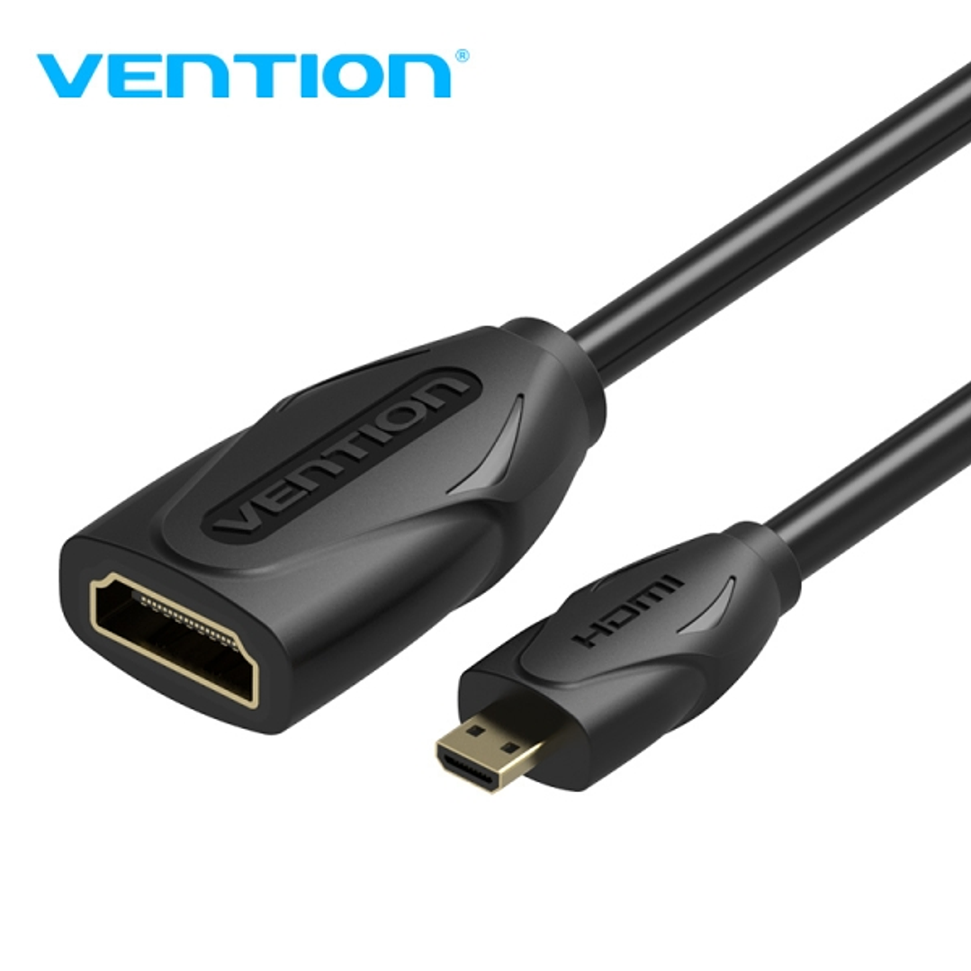 Vention CableTech Micro HDMI Cable de Alta Calidad - Cobre Libre de Oxigeno - 34AWG - Color Negro 1