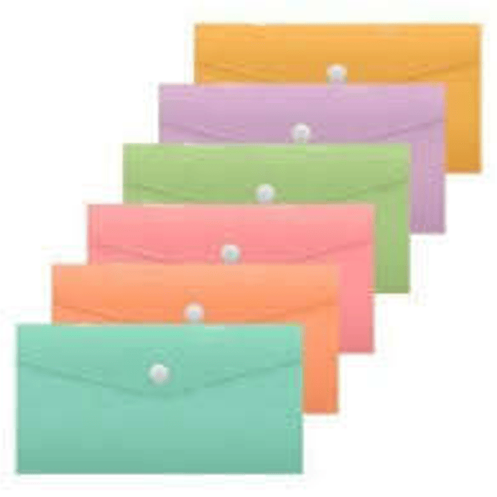 Bismark Sobre Portadocumentos - Medidas 240x125mm - Cierre de Broche - Fabricado en Polipropileno - Colores Pastel Surtidos 1