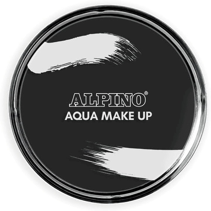 Alpino Aqua Make-up Polvera de Maquillaje Facial Acuarelable - Se Lava con Agua y Jabon - Color Negro 1