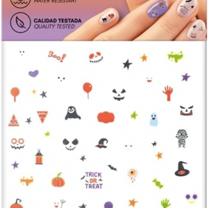 Alpino Pack de Pegatinas para Uñas Halloween - Autoadhesivas - Diseños Terrorificos 1