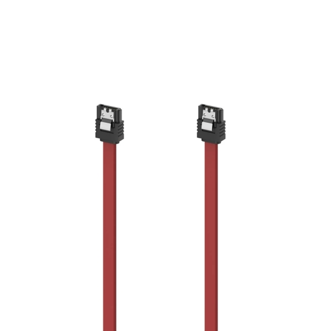 Hama Essential Cable de Datos Sata III - Velocidad hasta 6Gbps - Longitud 45cm - Color Rojo 1