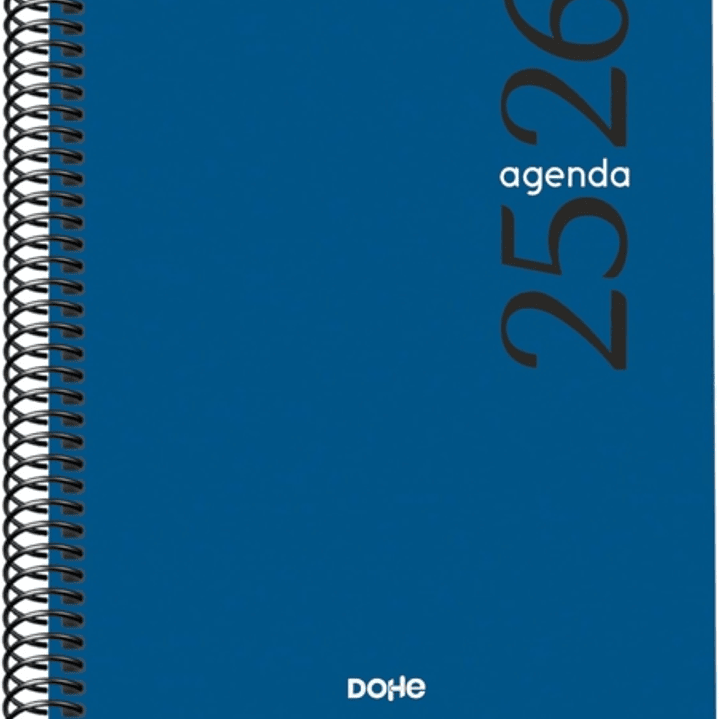 Dohe Esencial Agenda Escolar 25/26 Espiral A5 - Dia Pagina - Papel 70g/m2 - Cubierta en Polipropileno - Color Azul 1