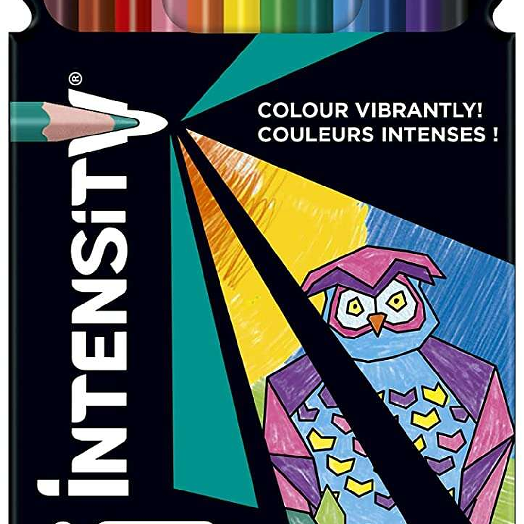 Bic Intensity Color Up Caja de 12 Lapices Triangulares de Colores Surtidos - Fabricados en Resina - Mina Ultraresistente de 3.20mm 1