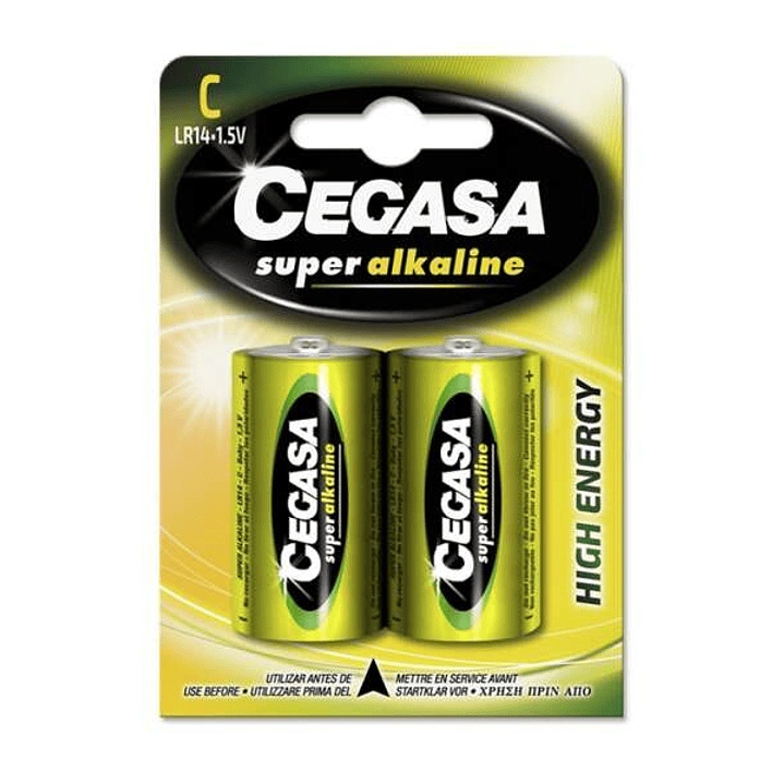 Cegasa Super Alcaline LR14 Pack 2 Pilas LR14 C 1.5V - Alta Tecnologia - Fiabilidad - Elevado Rendimiento - Maximas Prestaciones 1