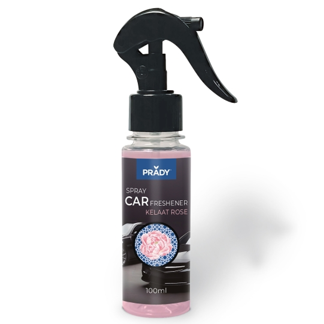 Prady Ambientador Coche Kelaat Rose - Frasco de 100 ml - Spray Pulverizador 1