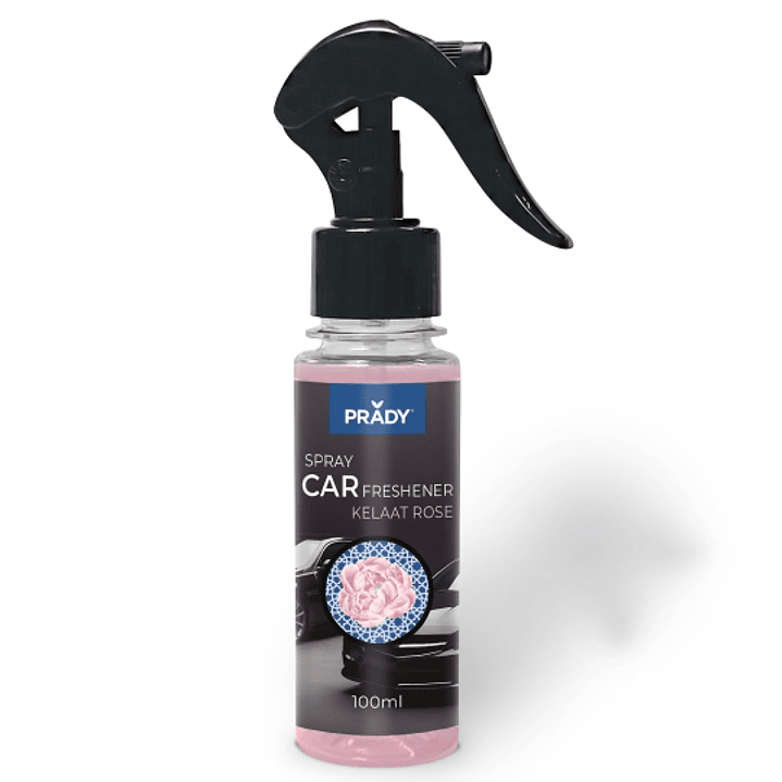 Prady Ambientador Coche Kelaat Rose - Frasco de 100 ml - Spray Pulverizador 1