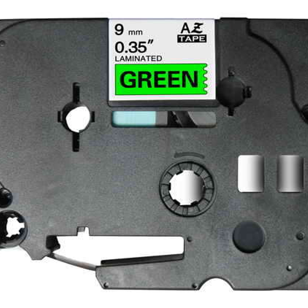 Brother TZe721 Cinta Laminada Generica de Etiquetas - Texto negro sobre fondo verde - Ancho 9mm x 8 metros 1