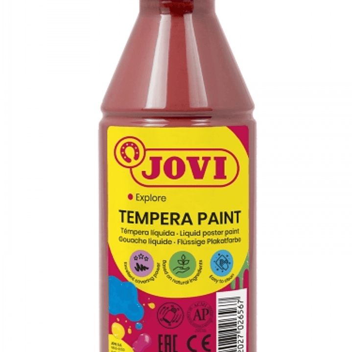 Jovi Tempera Paint Tempera Liquida 250ml - Base Agua - Lista para Usar - Alto Poder Cubriente - Secado Rapido - Excelente Fluidez - Adherencia en Mult 1