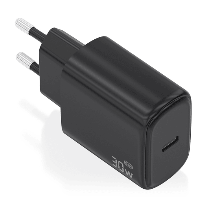 Aisens Cargador GaN 30W - 1xUSB-C PD3.0 - Tecnologia AI - Color Negro 1