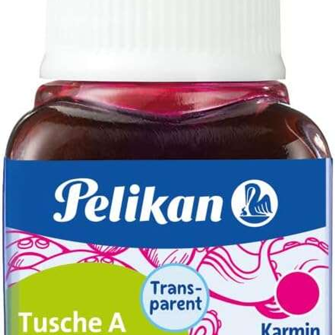 Pelikan Tinta China 523 10ml N.2 - Botella de 10ml - Ideal para Dibujo y Caligrafia - Color Carmin 1