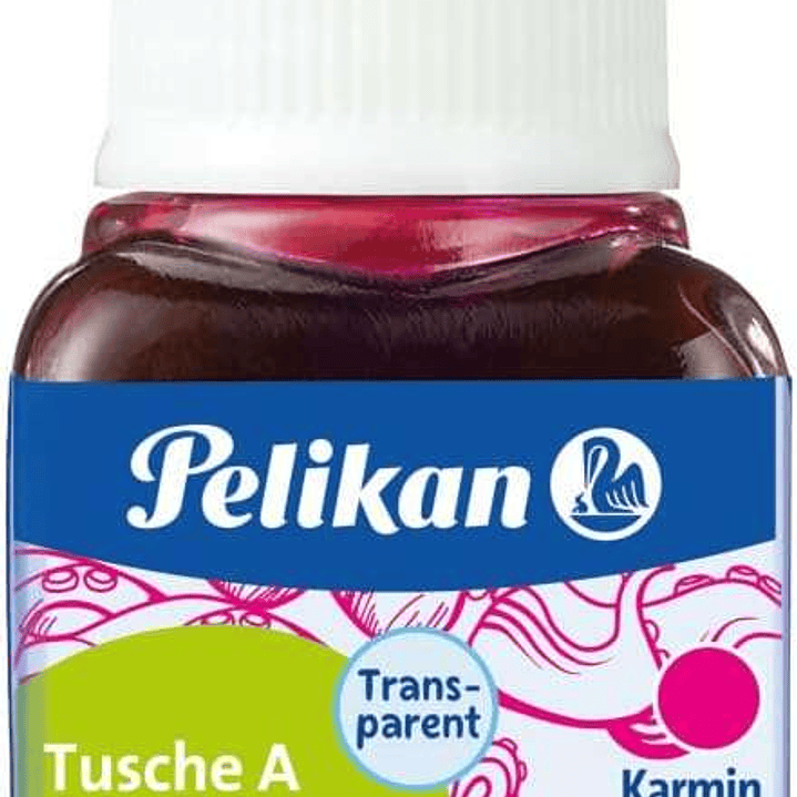 Pelikan Tinta China 523 10ml N.2 - Botella de 10ml - Ideal para Dibujo y Caligrafia - Color Carmin 1