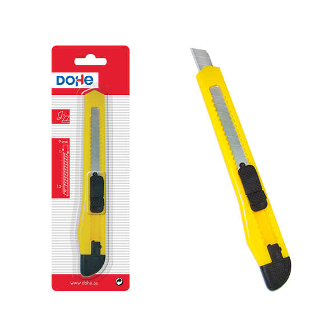 Dohe Cutter Resistente de Plastico - Cuchillas de Acero Tronzables - Sistema de Bloqueo de Cuchilla 1