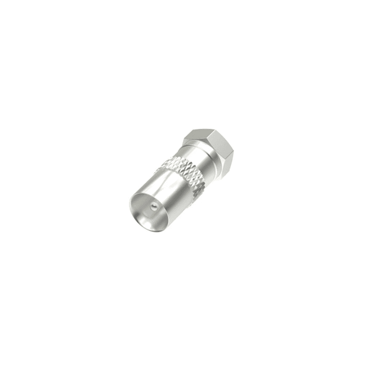 Hama Essential Adaptador de Conector F a Coaxial - Color Plata 1