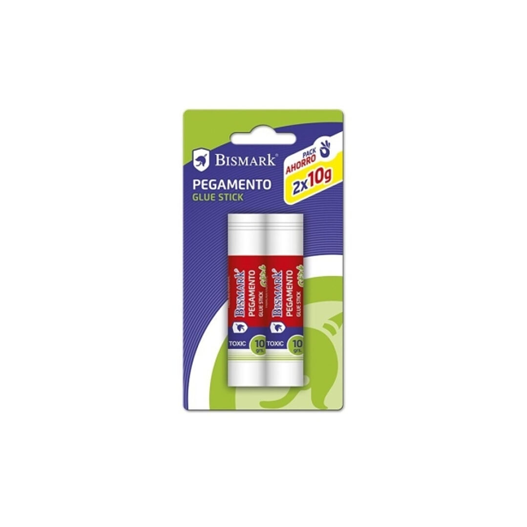 Bismark Pack de 2 Barras de Pegamento 10gr - Multiusos - Sin Disolventes - Uso Escolar 1