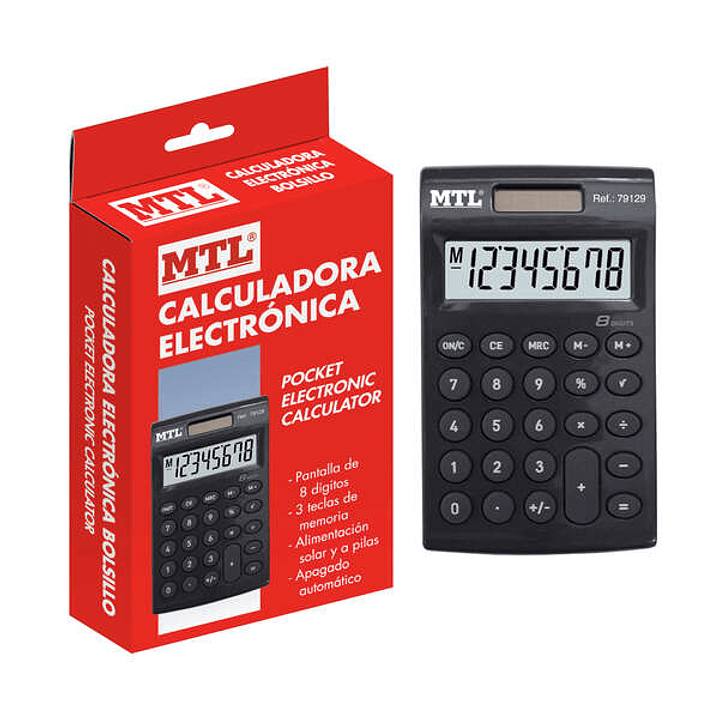 Dohe Calculadora Electronica de 8 Digitos - Alimentacion Solar y a Pilas - 3 Teclas de Memoria - Apagado Automatico - Formato Mini 1