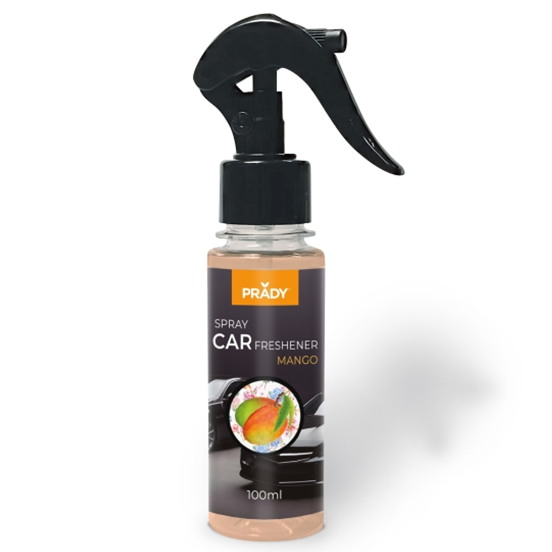 Prady Ambientador Coche Mango - Frasco de 100 ml - Spray Pulverizador 1