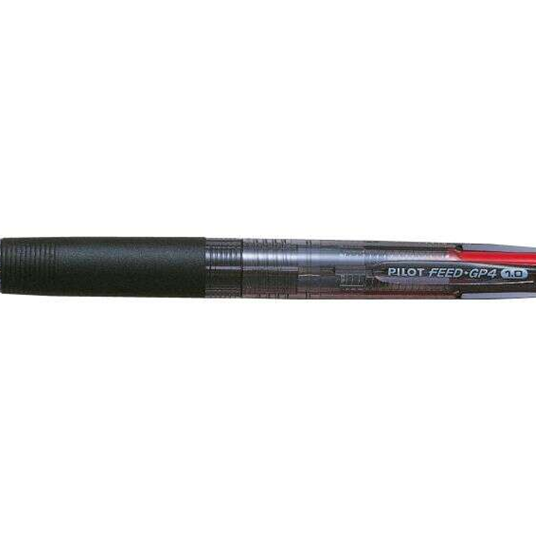 Pilot Boligrafo de Bola Retractil Feed GP4 Begreen - Punta Redonda 1mm - Trazo 0.27mm - 78.2% de Plastico Reciclado - Recargable - Grip Ergonomico - 4 1