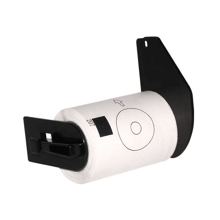 Brother DK11207 - Etiquetas Genericas Precortadas Circulares para CD/DVD - 58 mm de Diametro - 100 Unidades - Texto negro sobre fondo blanco 1