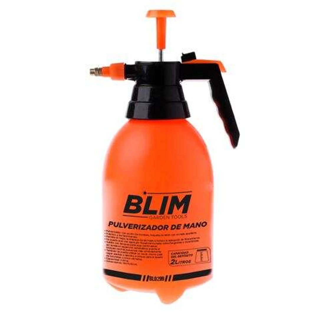 Blim Pulverizador de Mano 2L - Boquilla de Laton - Uso con Agua y/o Fitosanitarios - Gatillo con Bloqueo 1