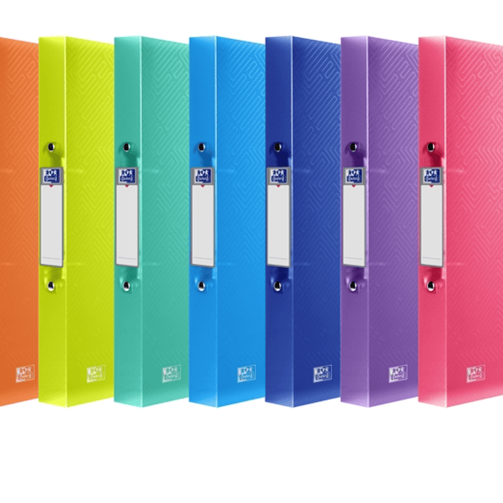 Oxford Urban A4 Carpeta de Anillas - Tapa de Plastico Translucido - Lomo de 40mm - 2 Anillas de 30mm - Colores Surtidos 1