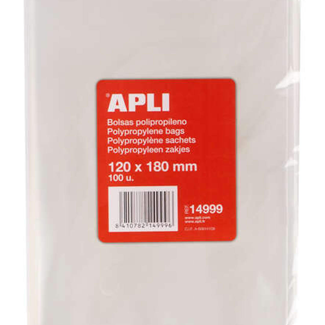 Apli Bolsas Polipropileno Transparente 120x180mm - Galga 120 - Alta Resistencia y Flexibilidad - Uso Alimenticio 1