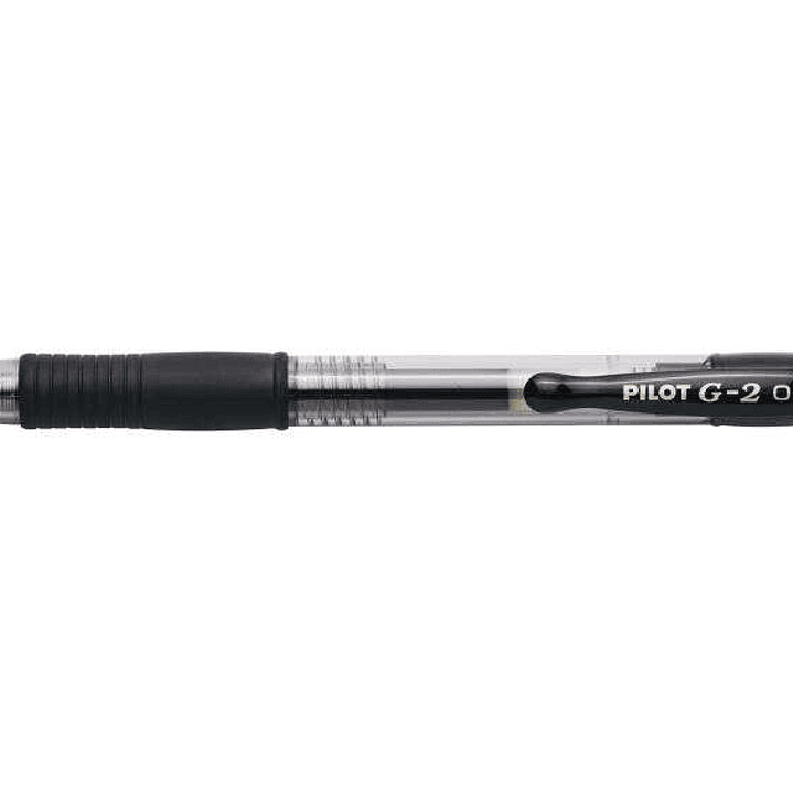 Pilot Boligrafo de Gel G2 Rollerball Retractil - Recargable - Punta de Bola Redonda 0.7mm - Trazo 0.32mm - Grip Ergonomico - Color Negro 1