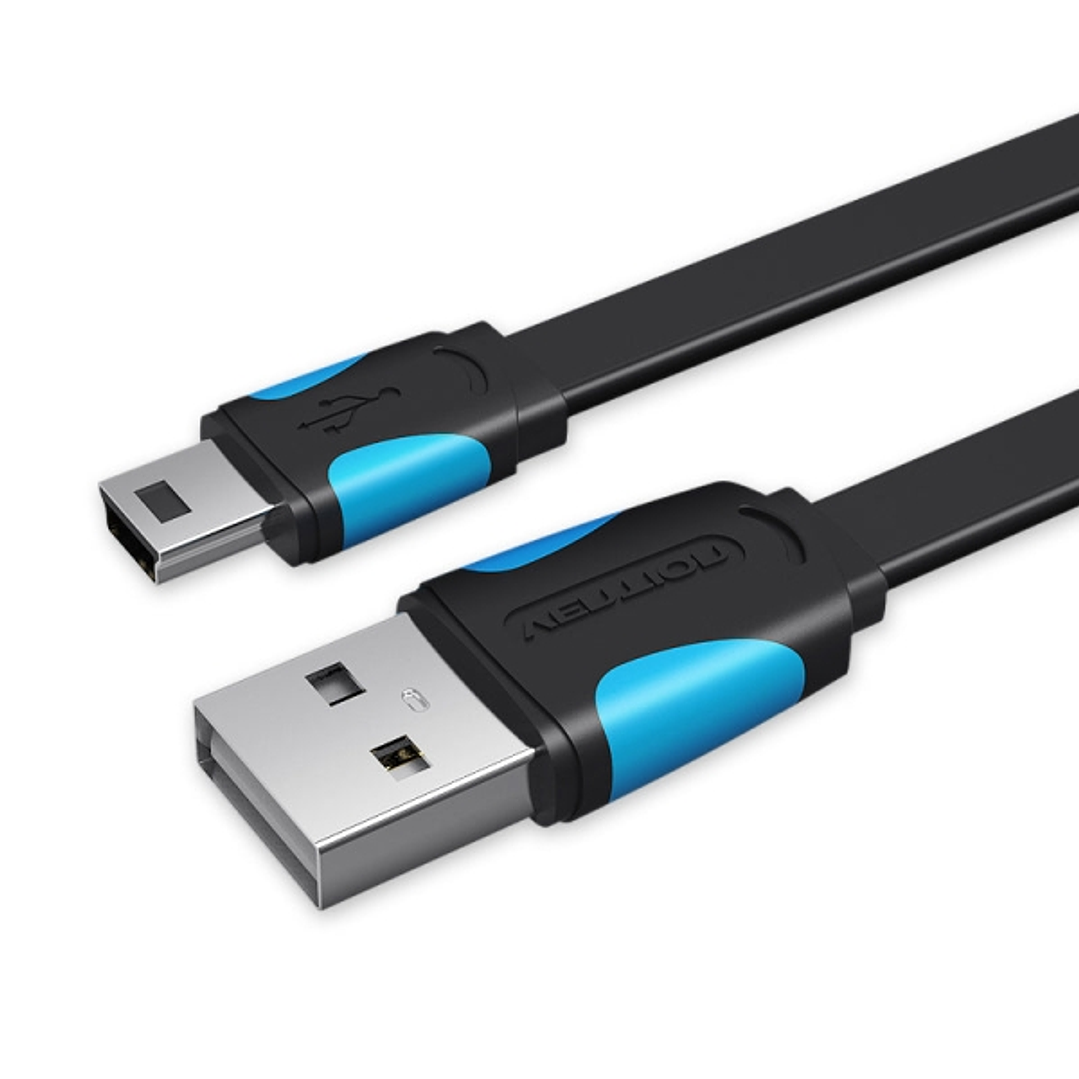 Vention Cable USB 2.0 Macho a Mini USB Macho - 1.5m - Plano - Color Negro 1