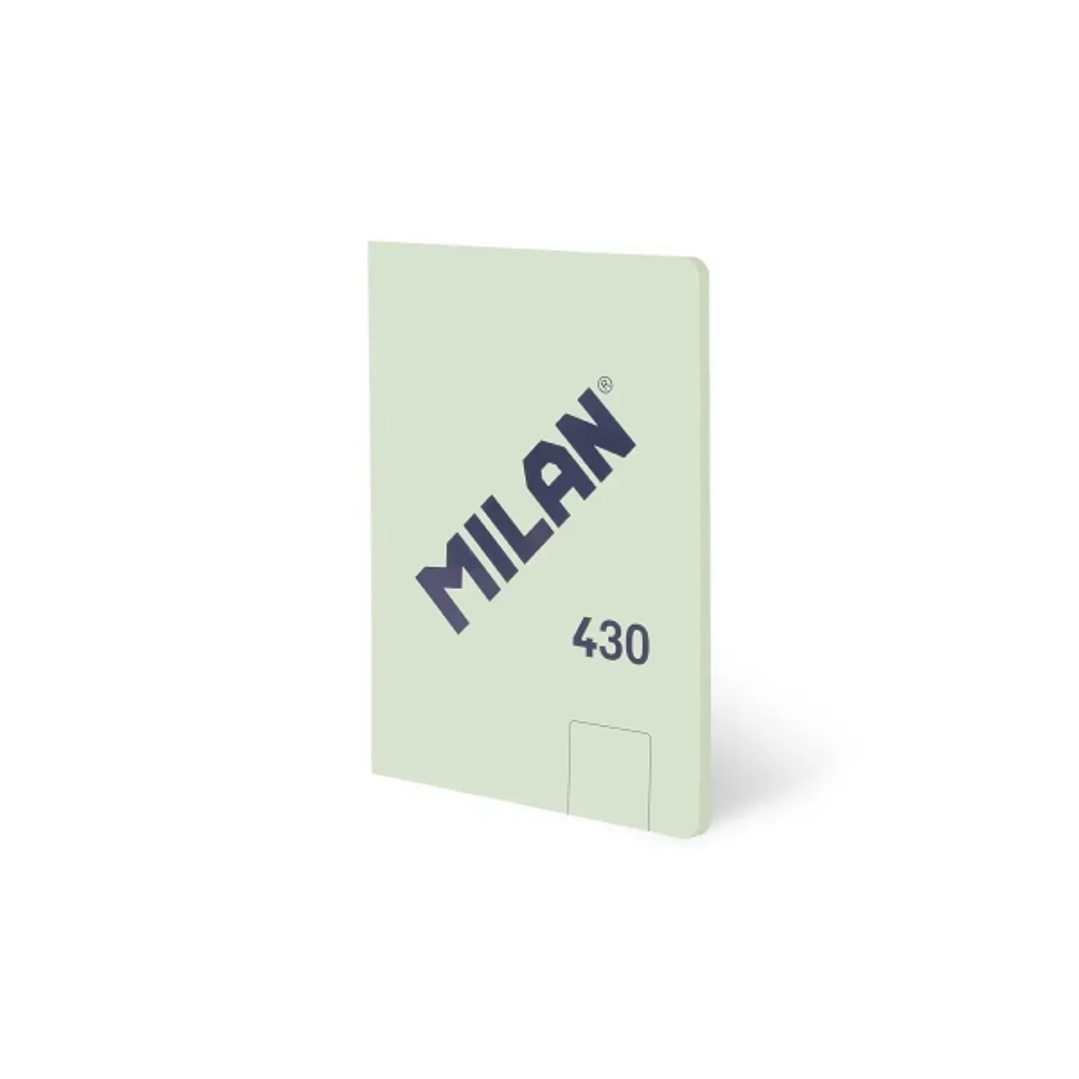 Milan 430 Libreta Encolada Formato A5 Hojas Blancas - 48 Hojas de 95 gr/m2 - Microperforado - Tapa Blanda - Color Verde 1