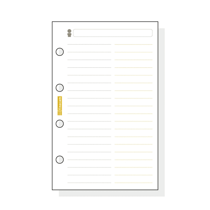 Finocam C154 Recambio Telefonico para Agendas Classic - Formato 601 - 56x89x5mm - Color Blanco 1